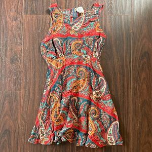 Free People Paisley Sleeveless Mini Dress